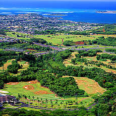 Blick auf die Küste von Kailua