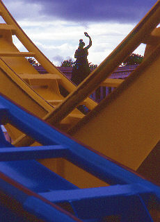 Roller coaster under the Bavaria
