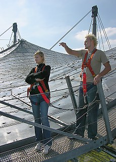 The Tourguides on the tentroof summit