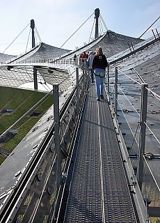 Catwalk on the way to Olympia tentroof