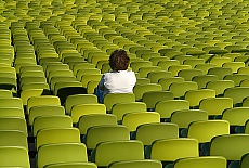 Green seats in Olympiastadion