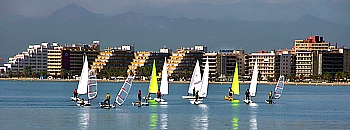 Sailing scool at Costa Brava in Rose