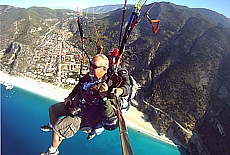 Paragliding high above Oludeniz beach