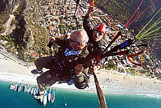 Paragliding high above Oludeniz