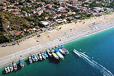 Cruise boats at Oludeniz beach
