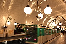 Metro Station Cite on island Notre Dame