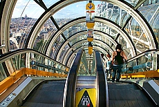 Escalators in Centre Pompidou