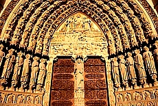 Entrance to Notre Dame cathedral