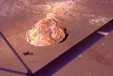 Airshot from volcano Piton Fournaise