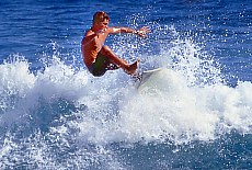 Wave surfer in Boucan Canot