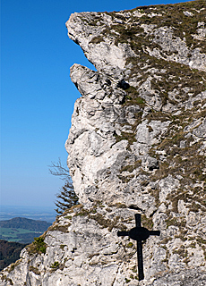 Bizarre Felsformation Fischkopf am Nockstein