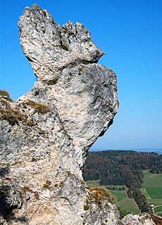 Bizarre Felsformation Engel am Nockstein