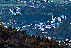 Fernblick vom Nockstein auf Salzburg