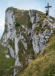 Schafbergspitze mit Almhtte, Himmelspforte