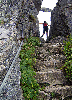 Via ferrata heaven's gate at Schafberg