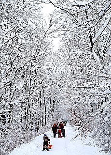 Winter romance in Munich - Snow korridor