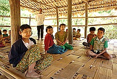 School kids in Chin village Pun Paung