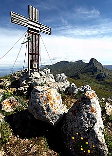 Summit cross on top of Monte Monaco