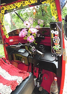 Interior of a Tuk Tuk