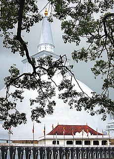 110 m high snowwhite Pagoda Ruvanveli Seya in Anuradhapura