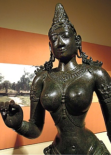 Busty Bronze statue in Polonnaruwa