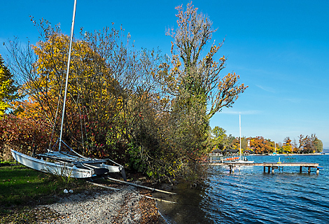 Starnberger See lake shore in Tutzing