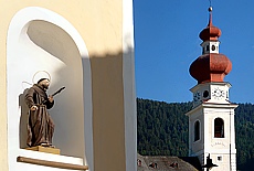 Holy church at Niederndorf in Alta Pusteria valley