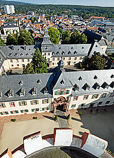 Blick vom Weissen Turm im Schloss Bad Homburg