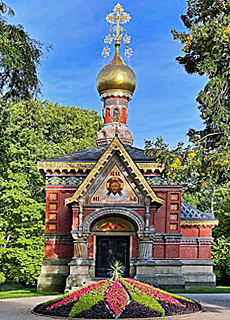 Russian Orthodox Church at spa gardens of Bad Homburg
