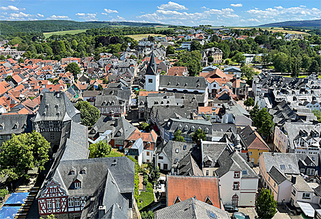Blick vom Hexenturm auf Idstein im Taunus