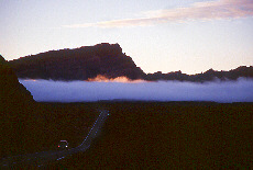 Dark clouds in the high plain Las Canadas