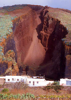 Surface mining near Garachico