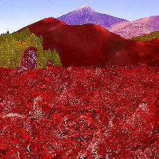 Mount Teide with redhot lava (Montana Chinyero)