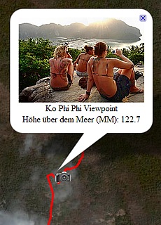 GPS-Track to the Ko Phi Phi Viewpoint Tour (2,5 km)