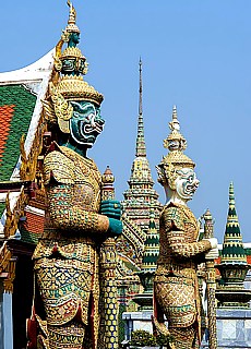 Giant Temple guards at Royal Palace in Bangkok