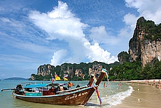 Cumulus clouds form gigant dragon above Railaih Beach