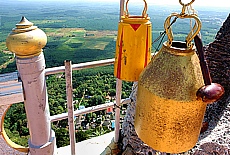 Golden bell at Tigercave Temple Wat Tham Sua