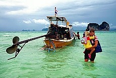 Disembarking on Ko Ngai Island