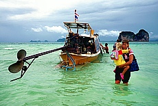 Disembarking on Ko Ngai Island