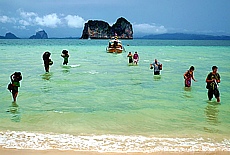 Disembarking on Ko Ngai Island