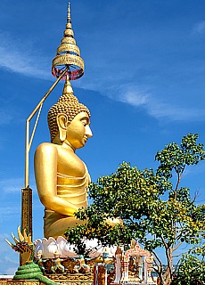 Golden Buddha on Summit of Tigercave Temple Wat Tham Sua