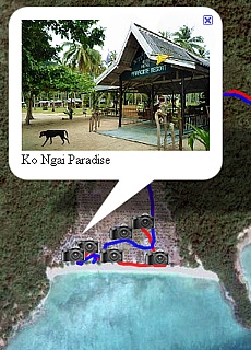 GPS-Track der jungle trecking tour on Ko Ngai
