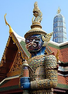 Tempelwchter im Knigspalast in Bangkok