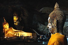 Golden Buddha in the Suwan Kuaa Cave