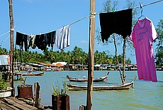 Pile dwellings in Old Lanta Town