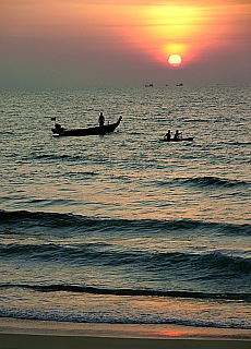 Sunset on Naithon beach