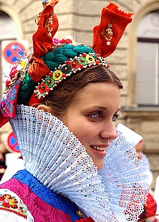Traditional costume parade at beginning of Oktoberfest