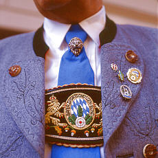 Traditional Bavarian bluewhite emblem
