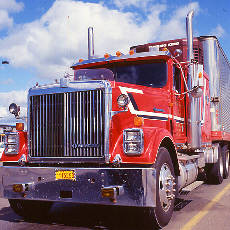 Chrome glittering Canadian Truck