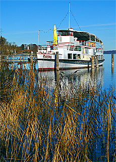 Restaurant steamer on Lake Starnberg in Tutzing